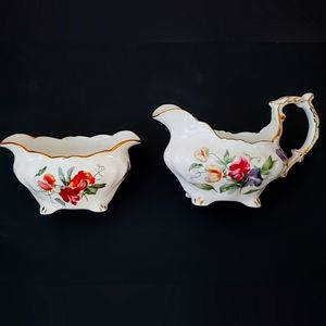 Hammersley Bone China creamer and sugar set Vintage
